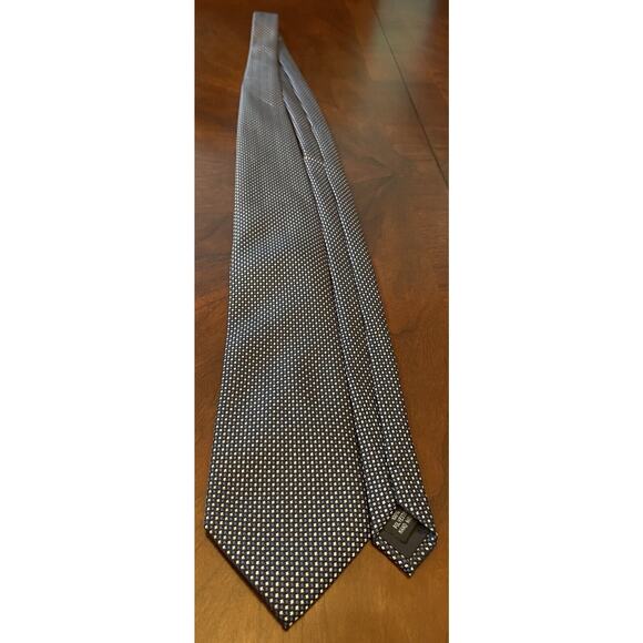 Mario Lorenzi Blue Black 100% Polyester Hand Made Men’s Neck Tie Made In China - Picture 3 of 9